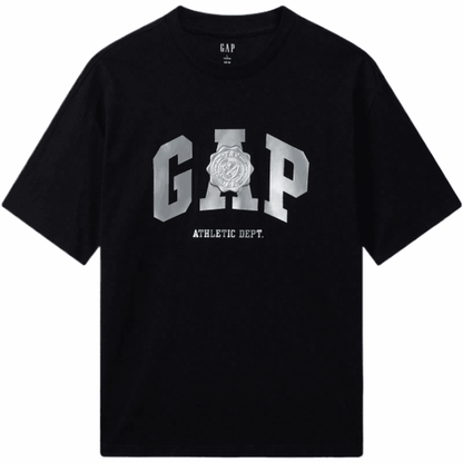 Футболка с коротким рукавом gap с матовым горячим золотым логотипом для мужчин и женщин - Boxette Shop