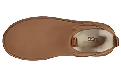 Ugg замшевые повседневные сапоги с толстой подошвой 5 см 14 см chelsea boots women's chestnut