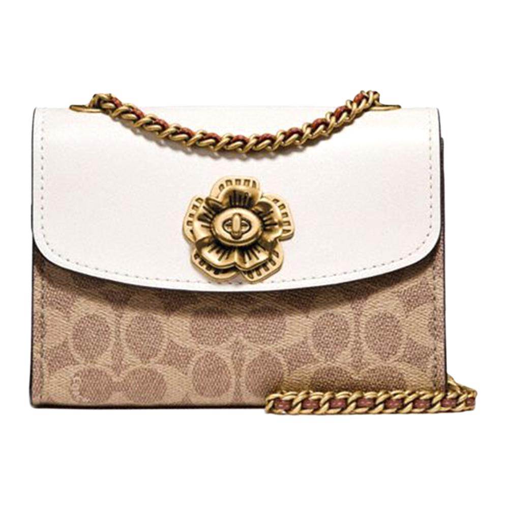 Сумка женская Coach Parker 18 Camellia Chain Coated Canvas - Boxette Shop