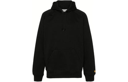 Carhartt o'chirilgan tekis rangli kaltakesak, kaputli, uzun yengli erkaklar uchun qora kozok