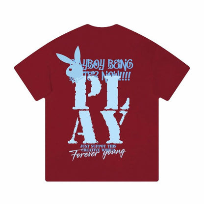 Футболка с коротким рукавом playboy fashion trend для мужчин и женщин