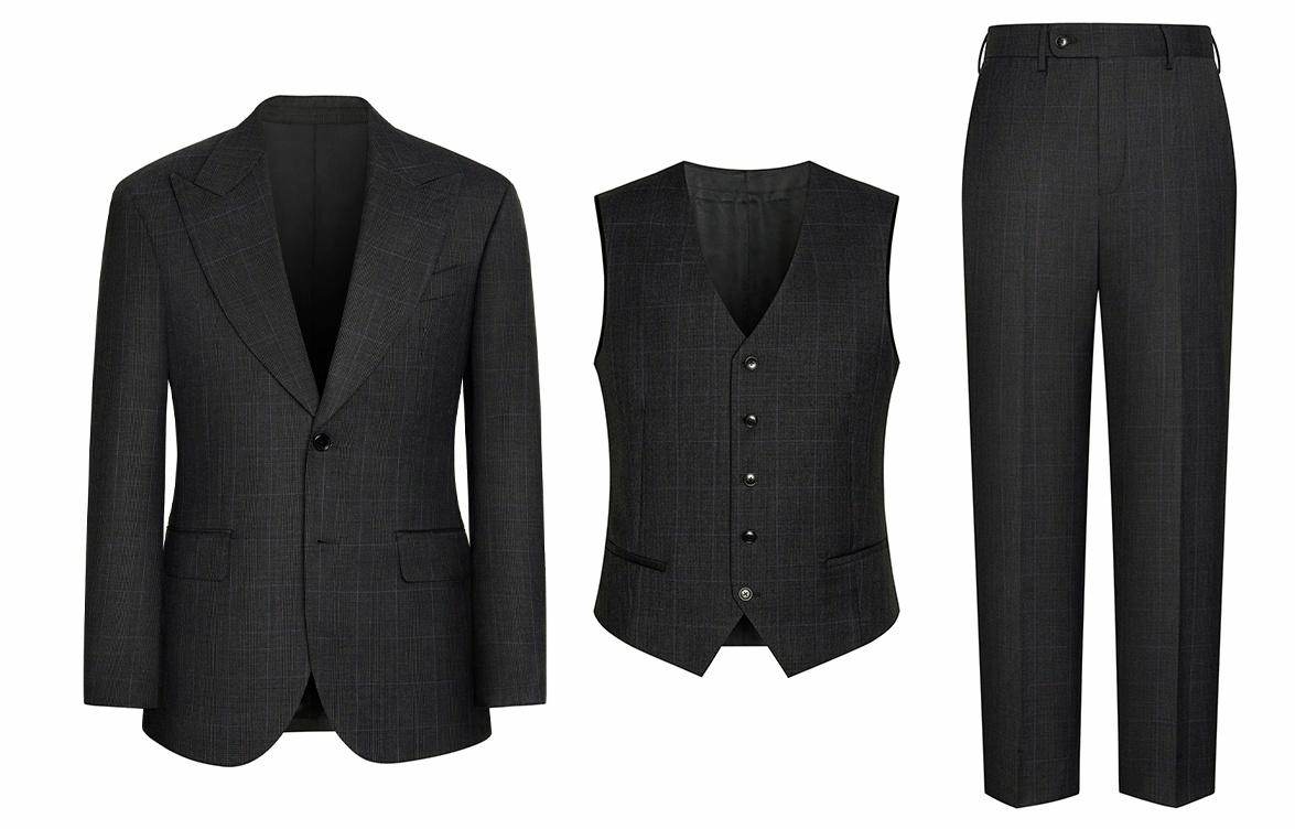 Костюм мужской Skaro Three-Piece Wool Dark Grey - Boxette Shop