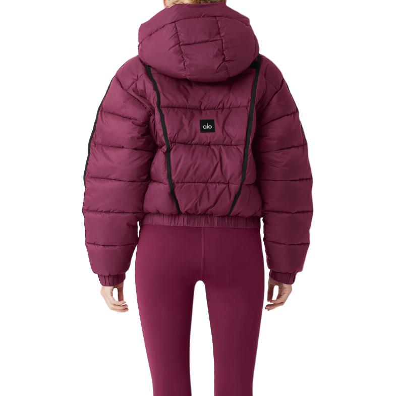 Пуховик женский Alo Yoga Striped Detachable Hood