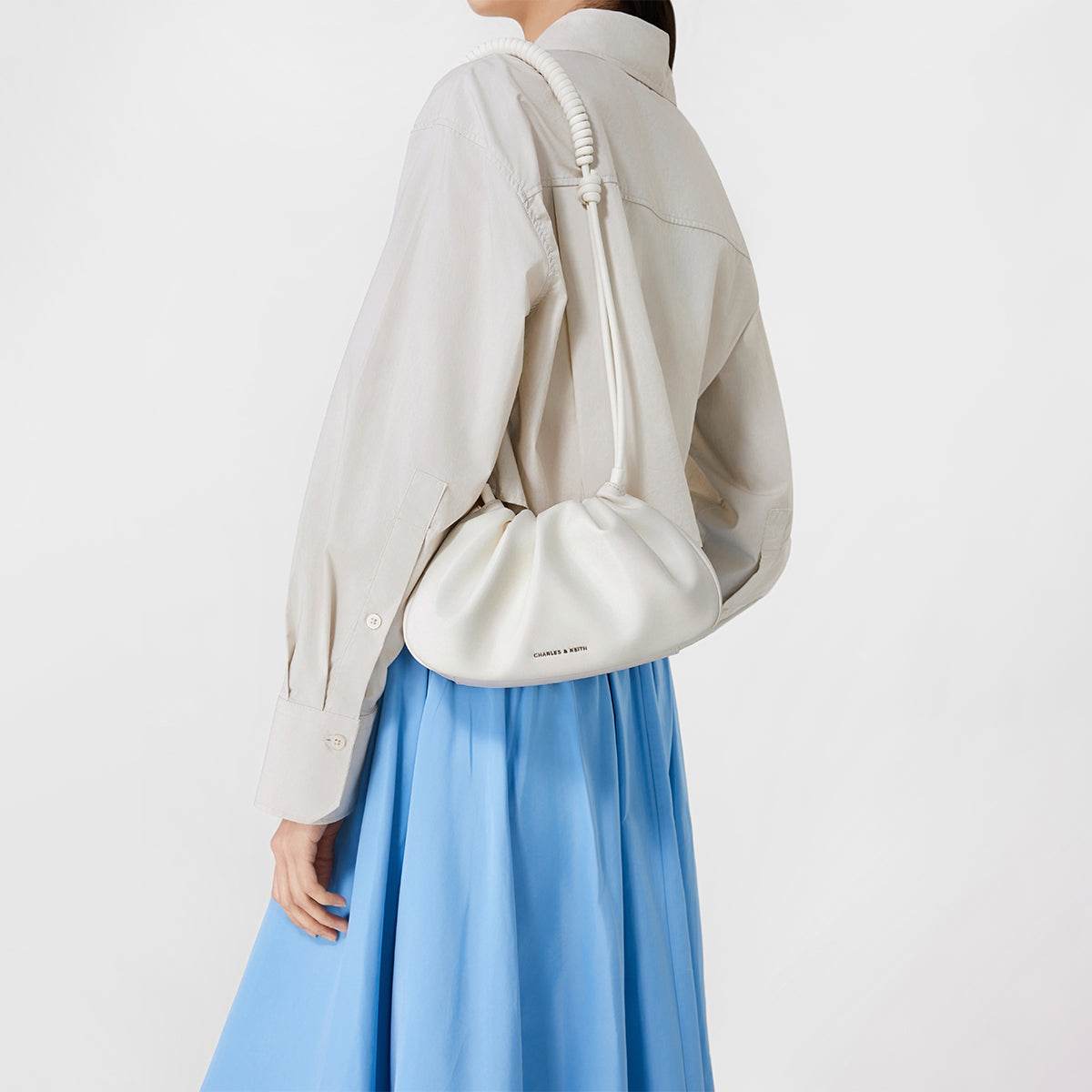 Сумка женская Charles&Keith Soft Drawstring S Russet - Boxette Shop