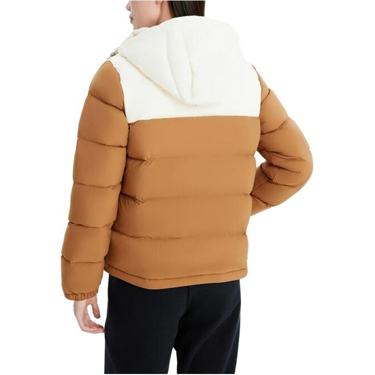 Columbia columbia urban outdoor collection colour block patchwork outdoor 700 puff warm hood breaded down jacket women's brown