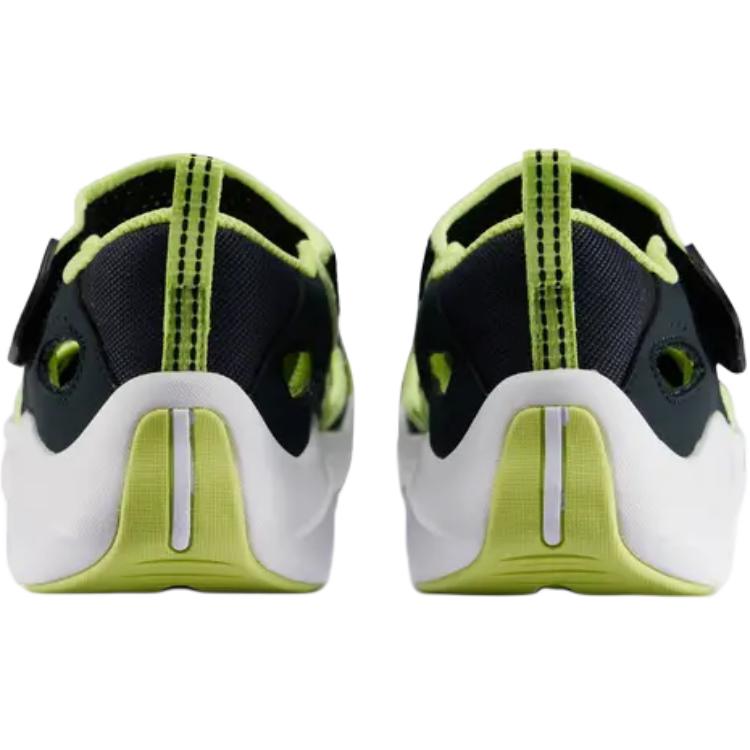 Decathlon Playful Ultrabreath Qulay va ko'p qirrali toymasin aşınmaya bardoshli past-to'pli bolalar sandallari qora va yashil bolalar modeli