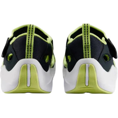 Decathlon Playful Ultrabreath Qulay va ko'p qirrali toymasin aşınmaya bardoshli past-to'pli bolalar sandallari qora va yashil bolalar modeli