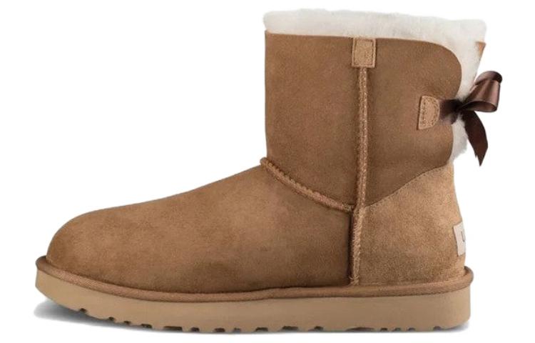 Ugg bailey mini bailey bow 2.0 padded warm snow boots women's chestnut brown
