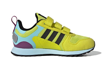 Adidas originals zx 700 hd сотни удобных амортизирующих и нескользящих детских повседневных туфель желтого и черного цвета для средних и маленьких детей