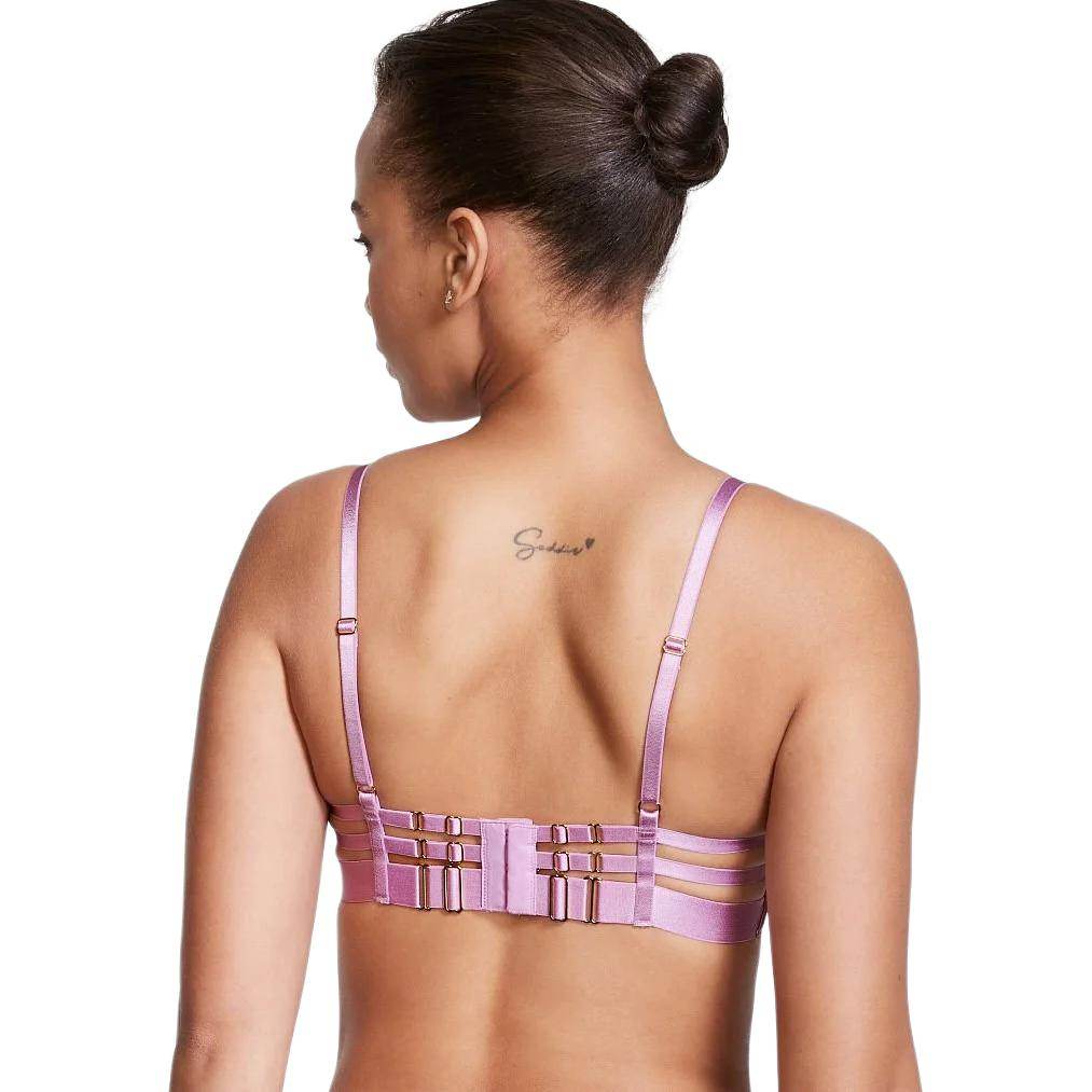 Victoria's secret сплошной цветной украшенный металлическими кольцами бюстгальтер на бретельках без подкладки женский - Boxette Shop