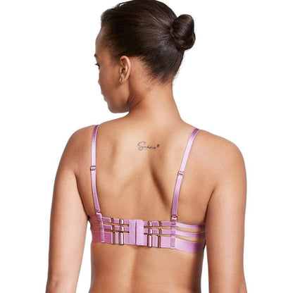 Victoria's secret сплошной цветной украшенный металлическими кольцами бюстгальтер на бретельках без подкладки женский - Boxette Shop