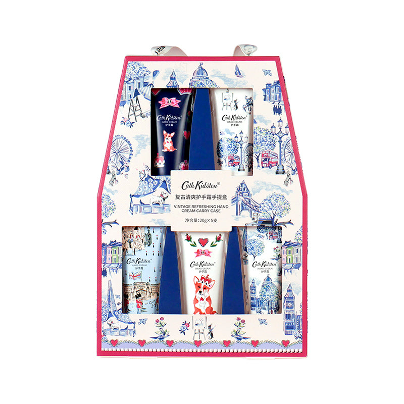 Cath kidston vintage освежающий крем для рук tote box импортировано из великобритании набор для ухода питательный ароматический увлажняющий 20г*5