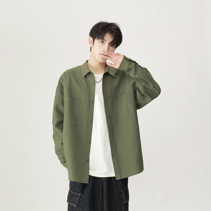 Igoi modasi ochiq ko'cha modasi bo'sh shaharbo'yi tekis rangli yuz lapelli ko'krak qafasi ikki cho'ntakli nafas oladigan ko'ylak ko'ylagi yuqori ko'chada yo'lovchi terisi qulay tasodifiy tasodifiy biznes uzun yengli ko'ylak erkaklar va ayollar bir xil