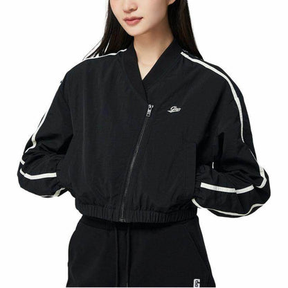 Gap асимметричный ворот-клеш логотип пальто куртка унисекс черный - Boxette Shop