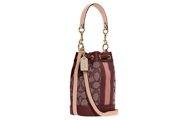 Сумка женская Coach Dempsey 14 Drawstring Closure Signature Jacquard - Boxette Shop