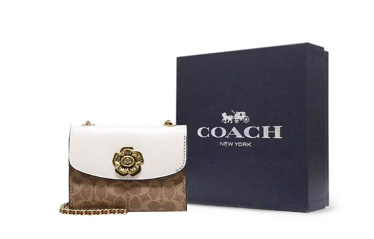 Сумка женская Coach Parker 18 Camellia Chain Coated Canvas - Boxette Shop
