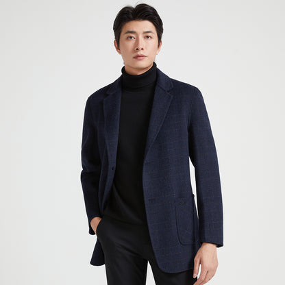 Kaiser kaiser koreys oddiy jun qo'lda to'qilgan, parvarish qilish oson plashli dog'ga chidamli ko'p qirrali kundalik palto erkaklar modellari