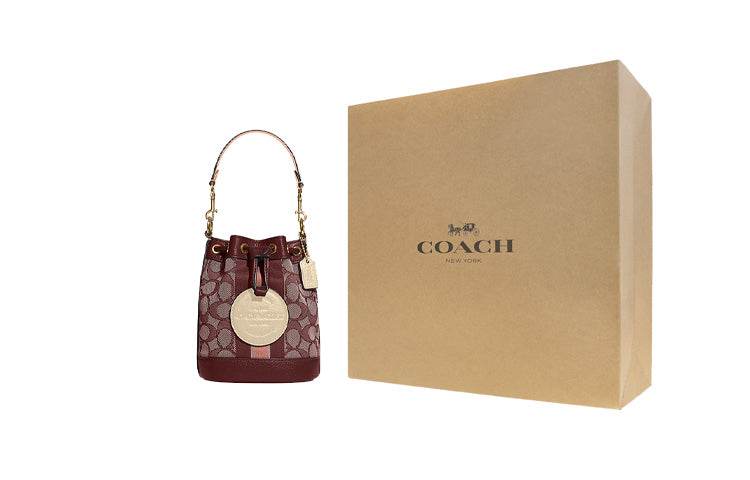 Сумка женская Coach Dempsey 14 Drawstring Closure Signature Jacquard - Boxette Shop