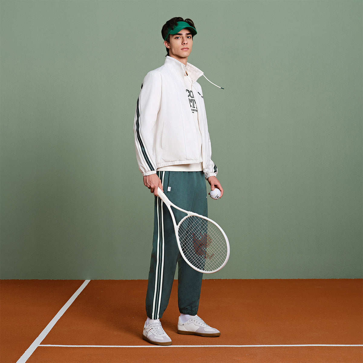 Le coq sportif tennis seriyasidagi erkaklar uchun to'qilgan to'rli trikotaj sport shimlari