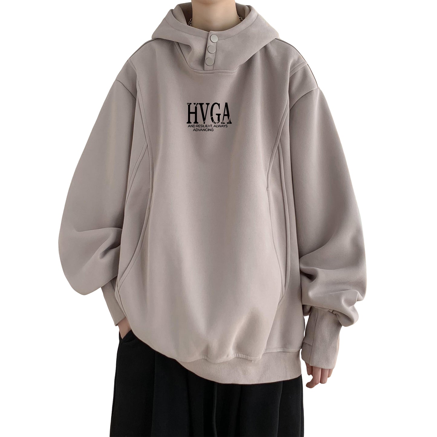 Erkaklar uchun HVGA ko'cha logotipli kapshonli