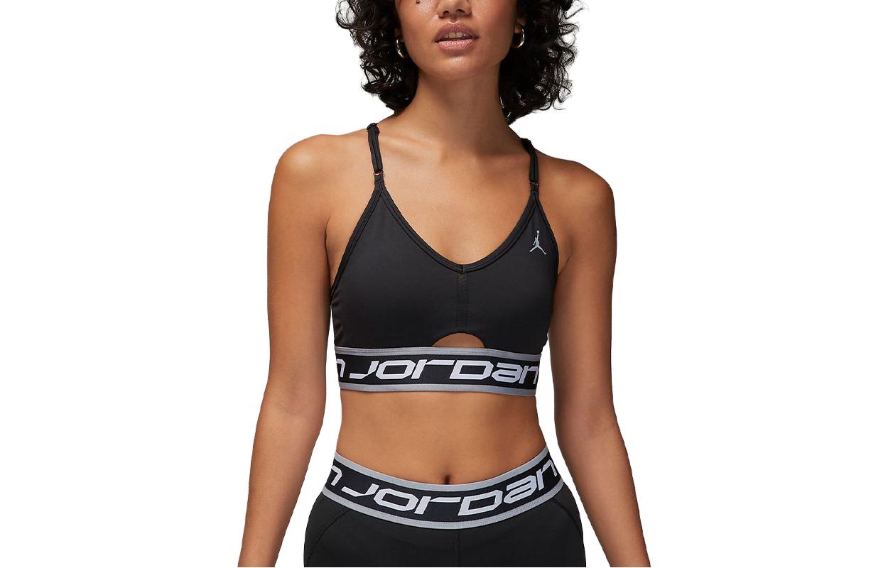 Iordaniya indy harf logotipi bosilgan past quvvatli qo'llab-quvvatlaydi tez quruq yostiqli sport ichki kiyim qora