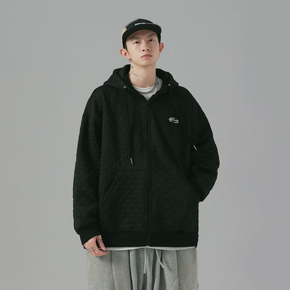 Golfkross yumshoq qalinlashgan vafli harflari bo'sh qalpoqli kardigan ko'ylagi kozok erkaklar va ayollar bir xil modellar