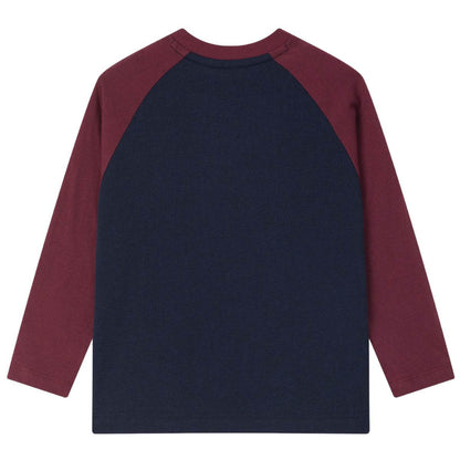 Gap футболка хлопок мода colour block длинный рукав детский стиль - Boxette Shop