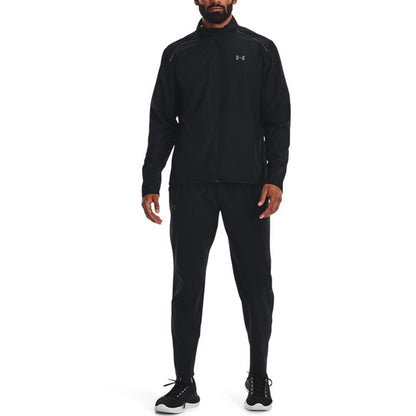 Under armour ua sun protection series andromeda brand logo collar zip sports running jacket men's black