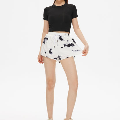 Ayollar uchun JUTEY sigir naqshli sport shortlari