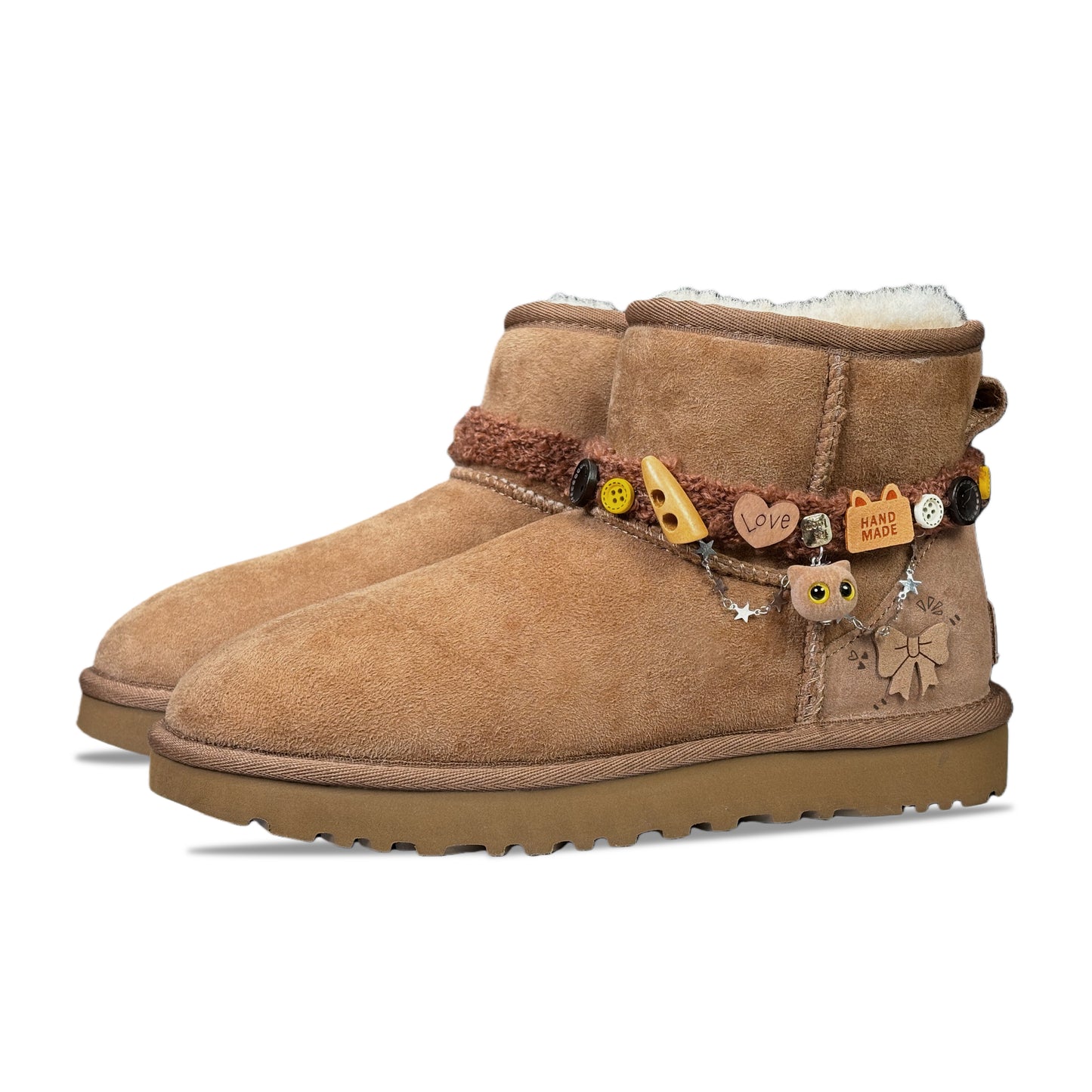 Ugg classic mini ydcc caramel cocoa sheepskin warm mirador cute girl style comfortable and leisurely short snow boots women's