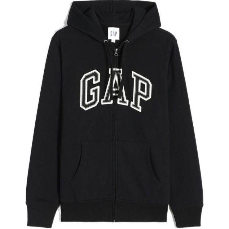 Gap буквы сплошной цвет padded капюшоном молнии с длинным рукавом толстовка унисекс - Boxette Shop