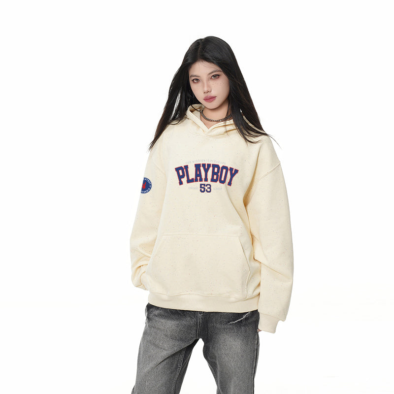 Playboy bosilgan harflar moda bo'sh hoodie erkaklar va ayollar modellari