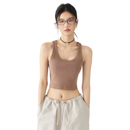 Golfkross asosiy qismi bir tekis tashqi kiyim yengsiz kamzulga qisqa qism shirin salqin shamol achchiq qiz ip ichida yuqori jilet ayol