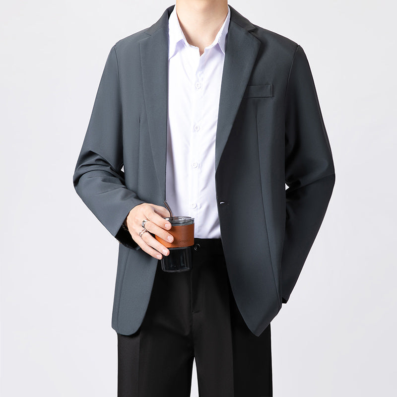 Anti-ofis trendining koreyscha versiyasi erkaklarning kichkina toplari chiroyli bo'sh Gonkong uslubidagi ko'ylagi erkaklar ko'p qirrali kundalik kostyumi engil hashamatli kostyum erkaklar modellari