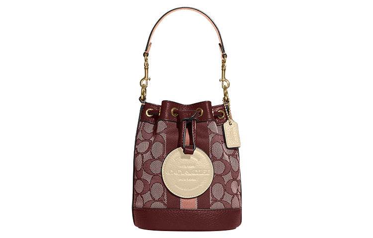 Сумка женская Coach Dempsey 14 Drawstring Closure Signature Jacquard - Boxette Shop