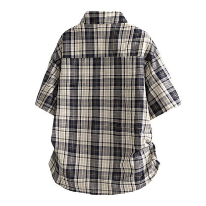 Igoi amerikalik retro yuzlik, bir xil paragrafli, erkin yupqa kesmali, yelkali, kalta yengli erkaklar va ayollar ko'ylagi