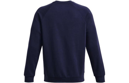 Under armour rival solid fleece crew neck training sweatshirt men's dark blue