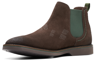 Clarks clarks 2 слоя коровьей кожи британский стиль мешать прилив сапоги мода среднего полумесяца челси сапоги мужские коричневые