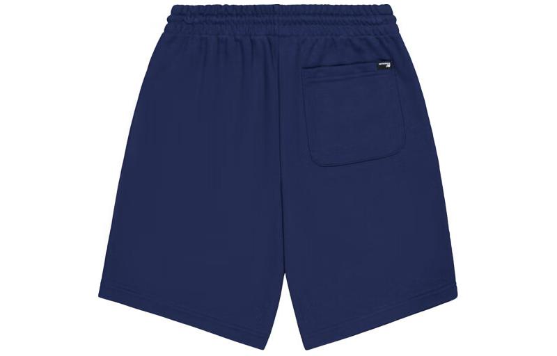 New Balans nb sport life bir rangli kichik logotipli to'rli trikotaj sport shortilari erkaklar ko'k