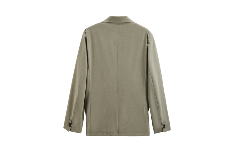 Gxg nol bosim seriyali sof rangli oddiy va burishish oson emas biznes tasodifiy blazer erkaklar kulrang yashil