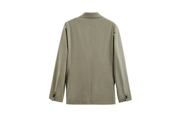 Gxg nol bosim seriyali sof rangli oddiy va burishish oson emas biznes tasodifiy blazer erkaklar kulrang yashil