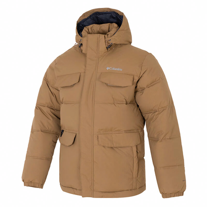 Columbia columbia landroameromni-heat открытый теплый ветрозащитный капюшон рабочая одежда хлопок куртка мужская коричневый