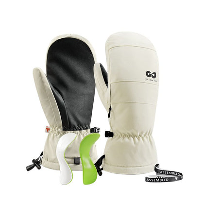 Golovejoy длинные и короткие пушистые тонкие тепла хранения блокировки температуры влаги мягкие дышащие лыжные перчатки водонепроницаемый палец перчатки