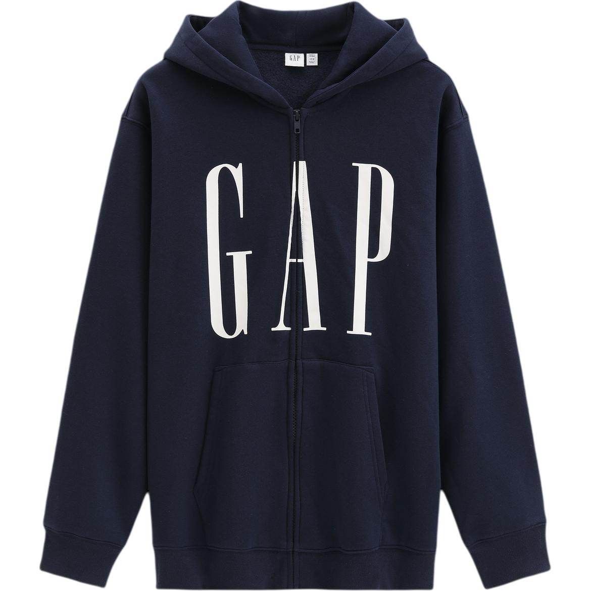 Gap осень печатные буквы логотип флис с капюшоном повседневная куртка толстовка мужские и женские модели - Boxette Shop
