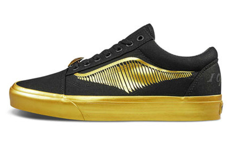 Гарри поттер x vans old skool collection harry potter co-branded gold flying thief low top board shoes men's and women's gold