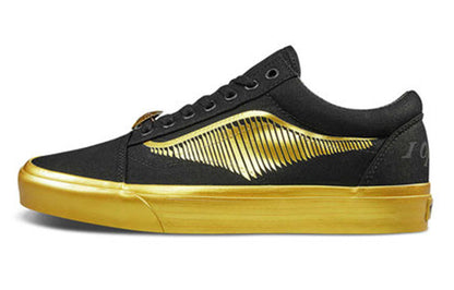 Гарри поттер x vans old skool collection harry potter co-branded gold flying thief low top board shoes men's and women's gold