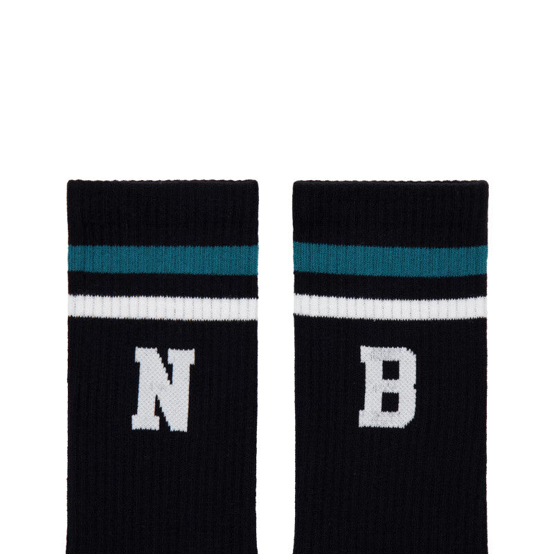 Erkaklar va ayollar uchun 1 juft qora rangdagi yangi muvozanatli patchwork oddiy nafas oladigan, o'rta buzoq paypoqlari