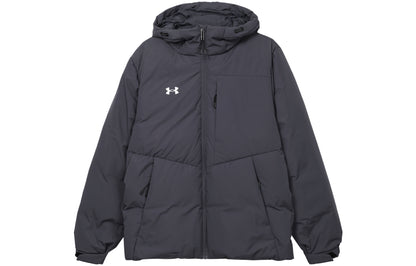 Under armour сплошной цвет случайные капюшоном с длинным рукавом куртка вниз куртка мужская синий