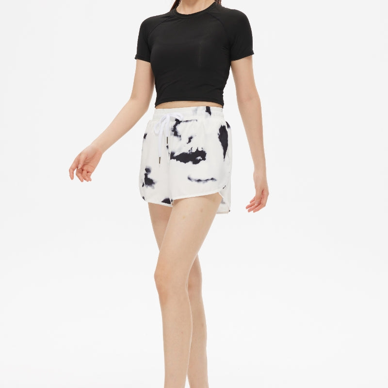 Ayollar uchun JUTEY sigir naqshli sport shortlari