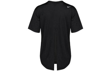 Nike casual sports letter printed american vintage solid colour round neck short sleeve formal sleeve t-shirt women's black